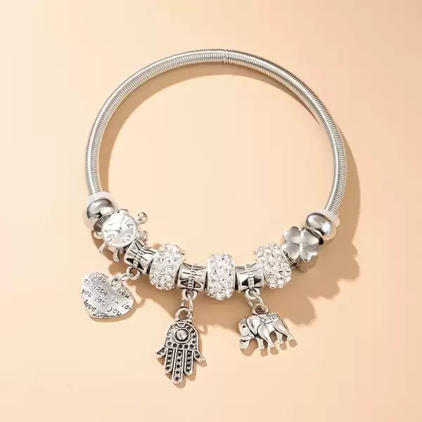 Elephant Charm - White 